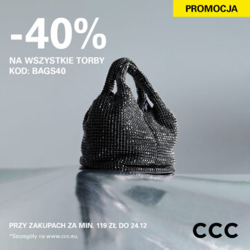 40% na wszystkie torby, plecaki i walizki w CCC!