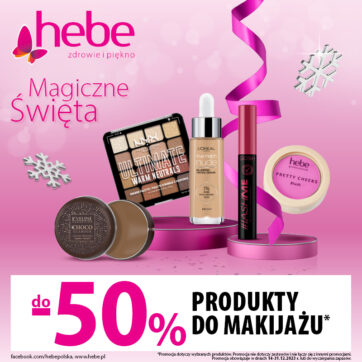 HEBE – PRODUKTY DO MAKIJAŻU DO – 50%